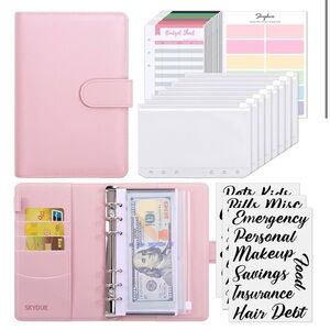 Pink Budget Binder with Cash Envelopes